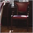 ADD TO YOUR SET: Lexington Barclay Square Hyde Park Leather Dining Arm Chair in Distressed Cherry Finish