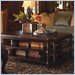 Lexington Barclay Square Spencer Rectangle Leather Top Coffee Table