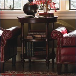Lexington Barclay Square Spencer Round Leather Top End Table