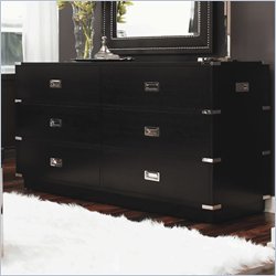 Lexington Black Ice Topaz Double Dresser in Carbon Black