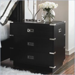 Lexington Black Ice Mineral Nightstand in Carbon Black