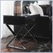 Lexington Black Ice Volcanic Lamp End Table in Carbon Black