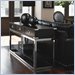Lexington Black Ice Steel Sofa Table in Carbon Black