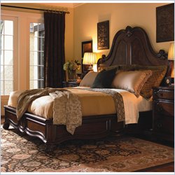 Lexington Palos Verdes Grande Salon Bed in Deep Russet Brown Finish-King