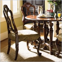 Lexington Palos Verdes Monterey Side Chair in Deep Russet Brown