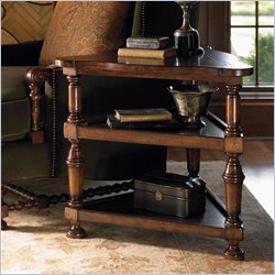 Lexington Palos Verdes Surrey Triangular Table in Deep Russet Brown