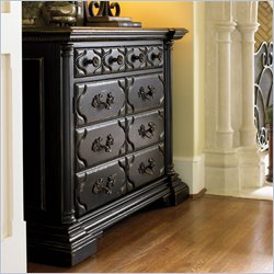 Lexington Palos Verdes Montecito Chest in Black with Gold Tipping