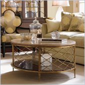 Lexington St.Tropez Athene Oval Cocktail Table in Gold Finish
