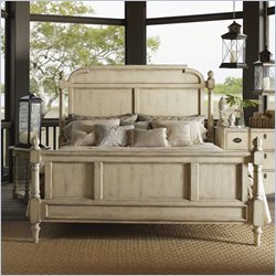 Lexington Twilight Bay Hathaway Panel Bed in Antique Linen-Queen