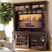 Lexington 11 South Synergy Stacking Base with Hutch Set in Chestnut Brown
