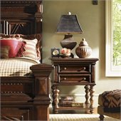 Lexington Fieldale Lodge Castle Pines Nightstand in Distressed Brown Mahogany