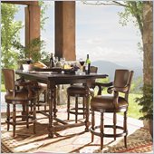 Lexington Fieldale Lodge Durango Bistro Table in Distressed Brown Mahogany