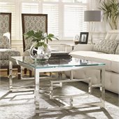 Lexington Mirage Russell Glass Top Cocktail Table in Cashmere Finish