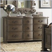 Lexington La Tourelle Chateaux 9 Drawer Dresser in Aged Mocha Brown