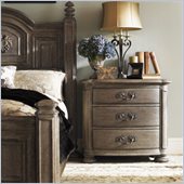 Lexington La Tourelle Merlot 3 Drawer Nightstand in Aged Mocha Brown