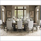 Lexington La Tourelle Toulouse 9 Piece Dining Set in Aged Mocha