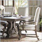 Lexington La Tourelle Brittany Arm Chair in Aged Mocha Brown