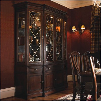 Lexington Barclay Square Highbury Distressed Brownstone China Cabinet