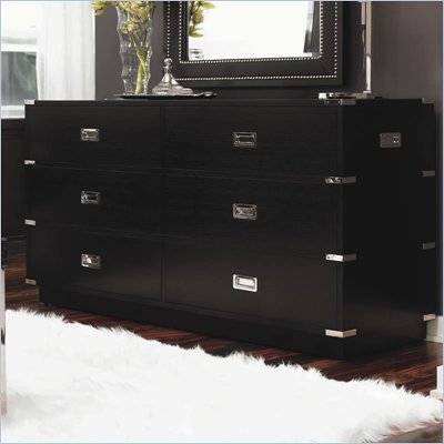 Lexington Black Ice Topaz Double Dresser in Carbon Black