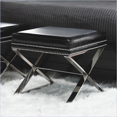 Lexington Black Ice Crystal Vanity Bench