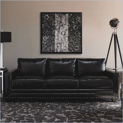 Lexington Black Ice Sapphire Leather Sofa in Black