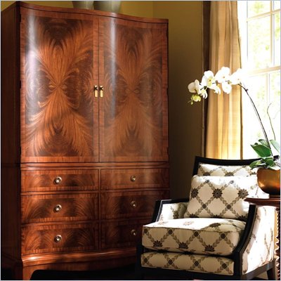 Lexington Hancock Park Hillcrest 8 Drawer TV Armoire in Cognac Wood Finish