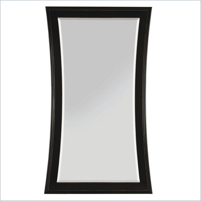 Lexington Hancock Park Whitley Heights Beveled Floor-Length Rectangular Mirror in Obsidian