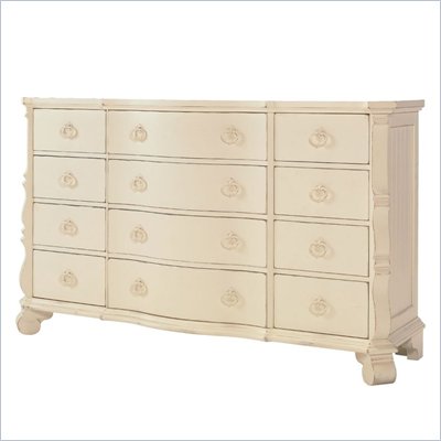 Lexington Long Cove Litchfield 12 Drawer Triple Dresser with Shell White Wood Finish