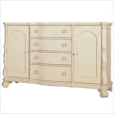 Lexington Long Cove Sag Harbor 6 Drawer 2 Shelf Buffet on Shell White Finish