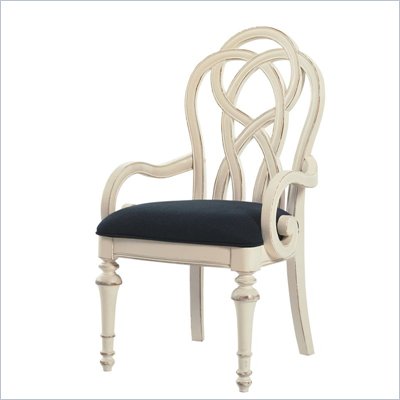 Lexington Long Cove Glen Arbor Fabric Arm Chair in Shell White Finish (Set of 2)