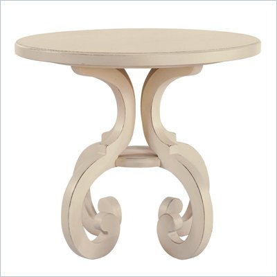 Lexington Long Cove Fairfield End Table with Shell White Wood Finish
