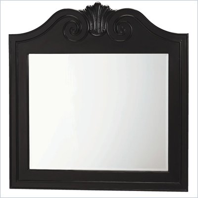 Lexington Long Cove Spinnaker Square Scroll Wall Mirror with Midnight Brown Wood
