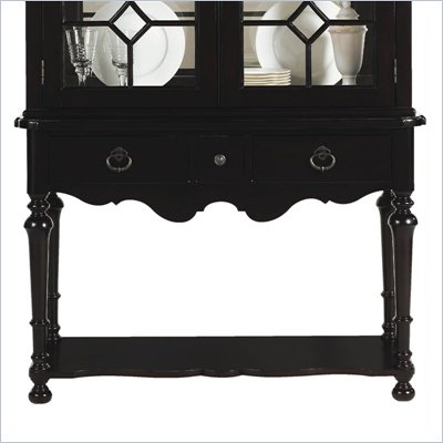 Lexington Long Cove Saybrook 3 Drawer 1 Shelf Server with Midnight Brown Wood Finish