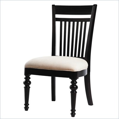Lexington Long Cove Montauk Fabric Side Chair in Midnight Brown Finish