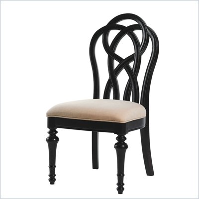 Lexington Long Cove Glen Arbor Fabric Side Chair in Midnight Brown Finish
