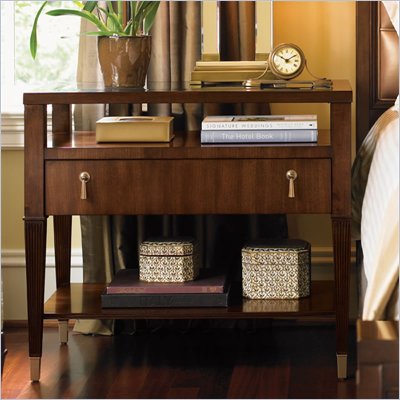 Lexington St.Tropez Christine Nightstand in Rich Walnut Brown