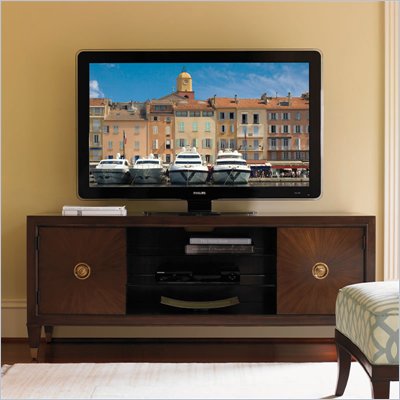 Lexington St.Tropez Grand Isle TV Stand in Rich Walnut Brown