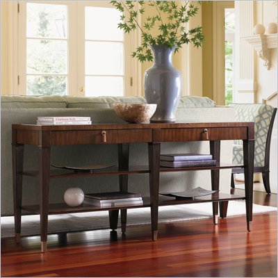 Lexington St.Tropez Rochelle Sofa Table in Rich Walnut Brown
