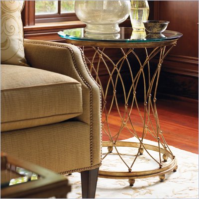 Lexington St.Tropez Cabris Accent Table in Gold Finish