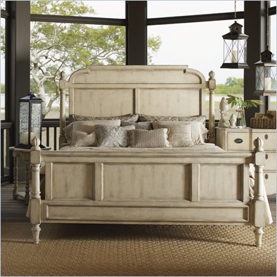 Lexington Twilight Bay Hathaway Panel Bed in Antique Linen