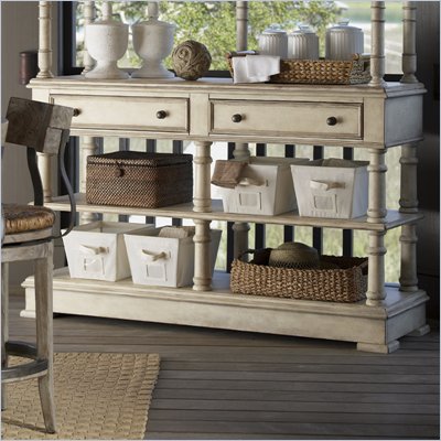 Lexington Twilight Bay Merideth Console in Antique Linen