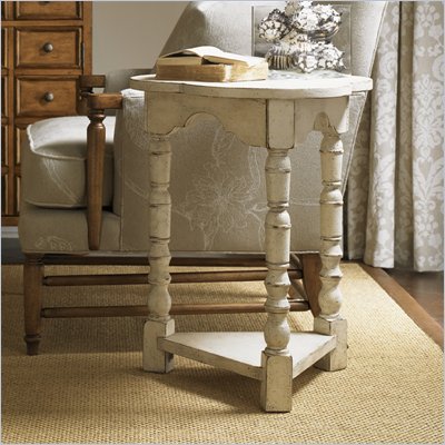 Lexington Twilight Bay Bailey Chairside Table in Antique Linen