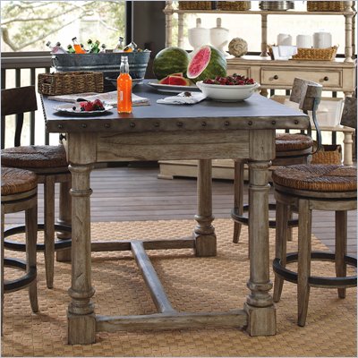Lexington Twilight Bay Shelter Island Bistro Table in Driftwood