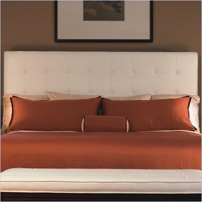 Lexington Zacara Peninsula Upholstered Panel Headboard in Cream Fabric
