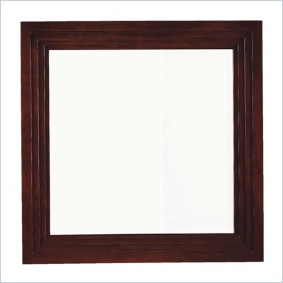 Lexington Zacara Ritz Square Wall Mirror in Dark Zebra Wood Finish