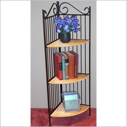 4D Concepts 3 Tier Corner Bookcase