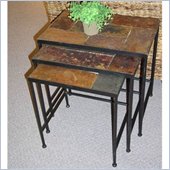 4D Concepts 3 piece nesting tables w/ slate tops