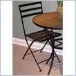 4D Concepts Black metal chair (Set of 2)