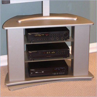 4D Concepts Silver Swivel TV Stand