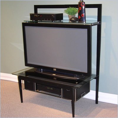 4D Concepts 42 Inch Black Metal TV Stand